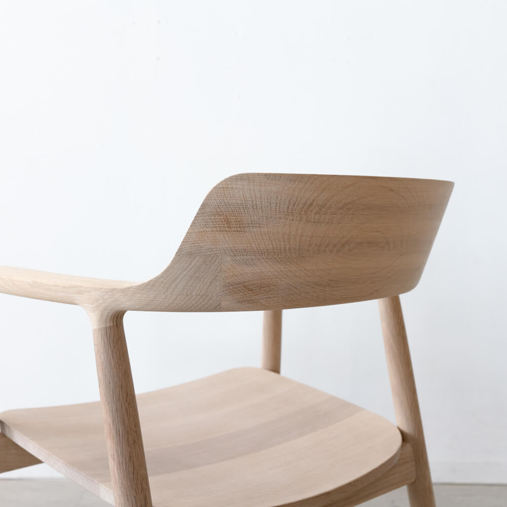 HIROSHIMA natural 】HIROSHIMA アームチェア（板座）ホワイトオーク材