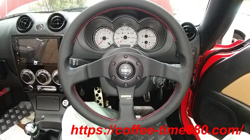 ステアリング交換方法 ダイハツコペン(初代L880K)へのMOMOステアリング