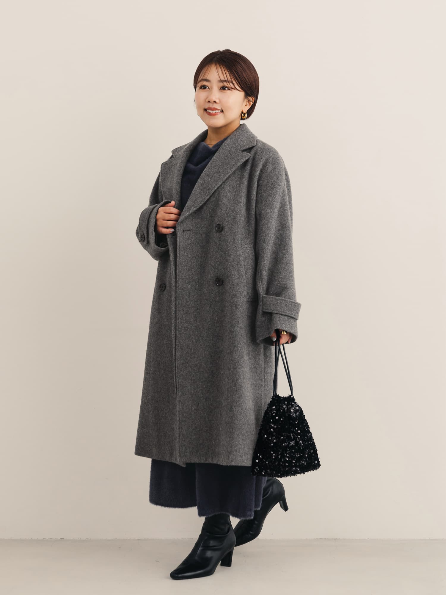 ダブルブレストウールコート-short & regular | 小柄・低身長女性向け