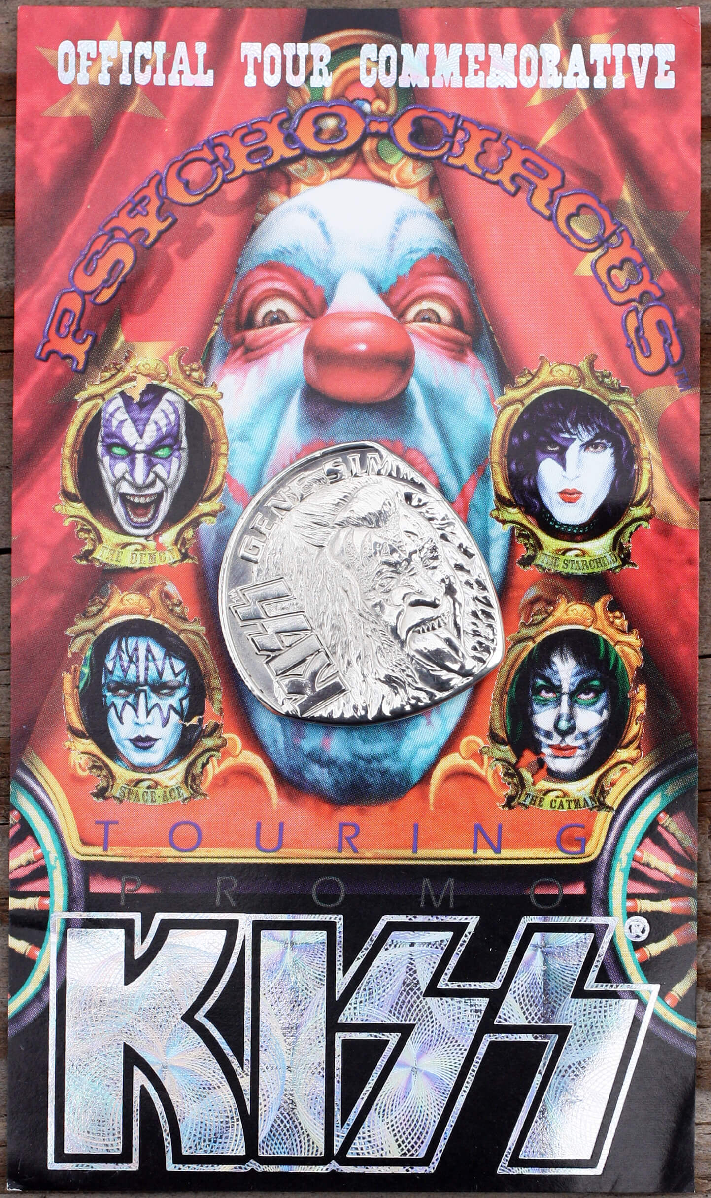 Kiss Psycho Circus World Tour 1998-1999 Coin Guitar Pick