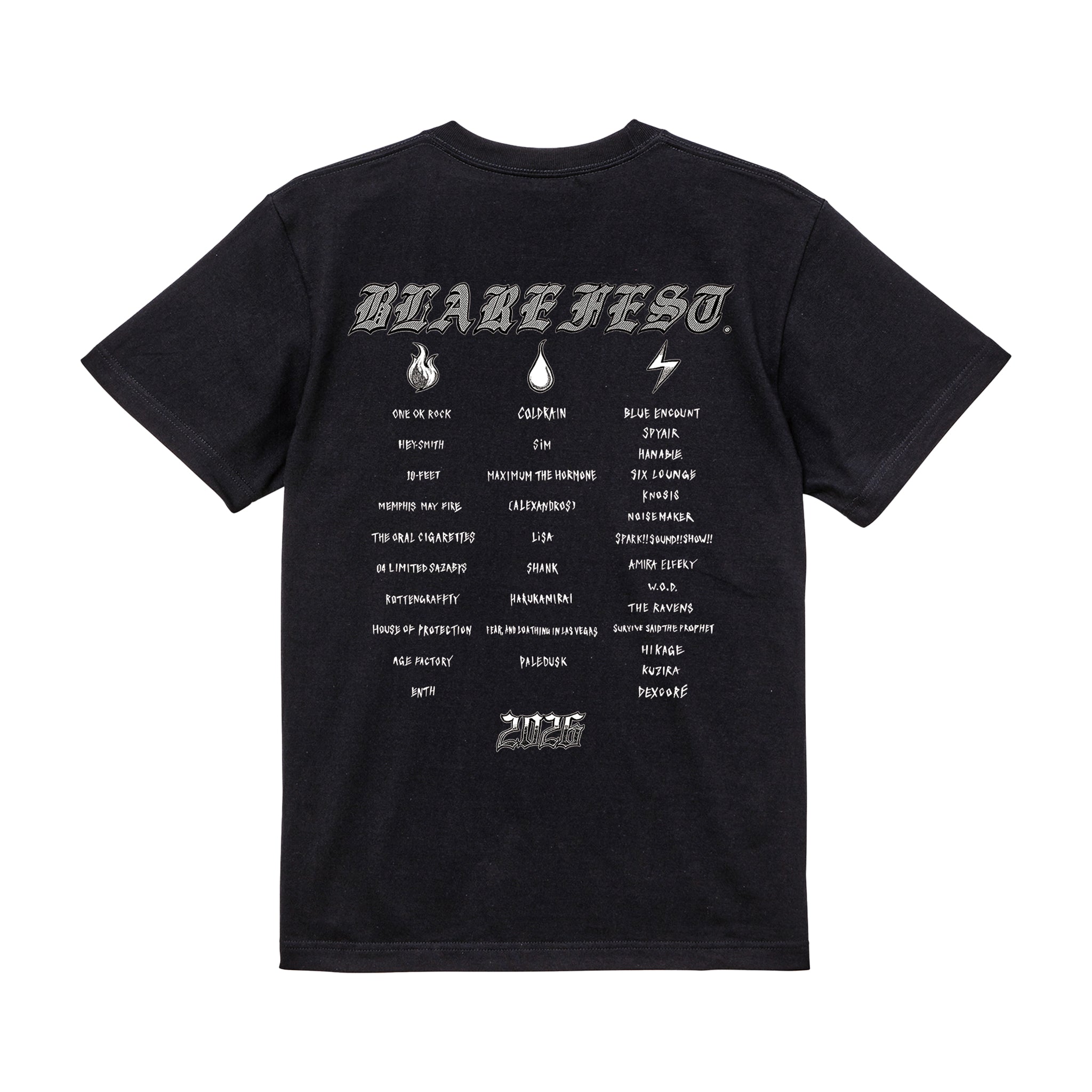 受注生産 】BLARE FEST. 2026 T-SHIRT【3】（BLACK）（予約