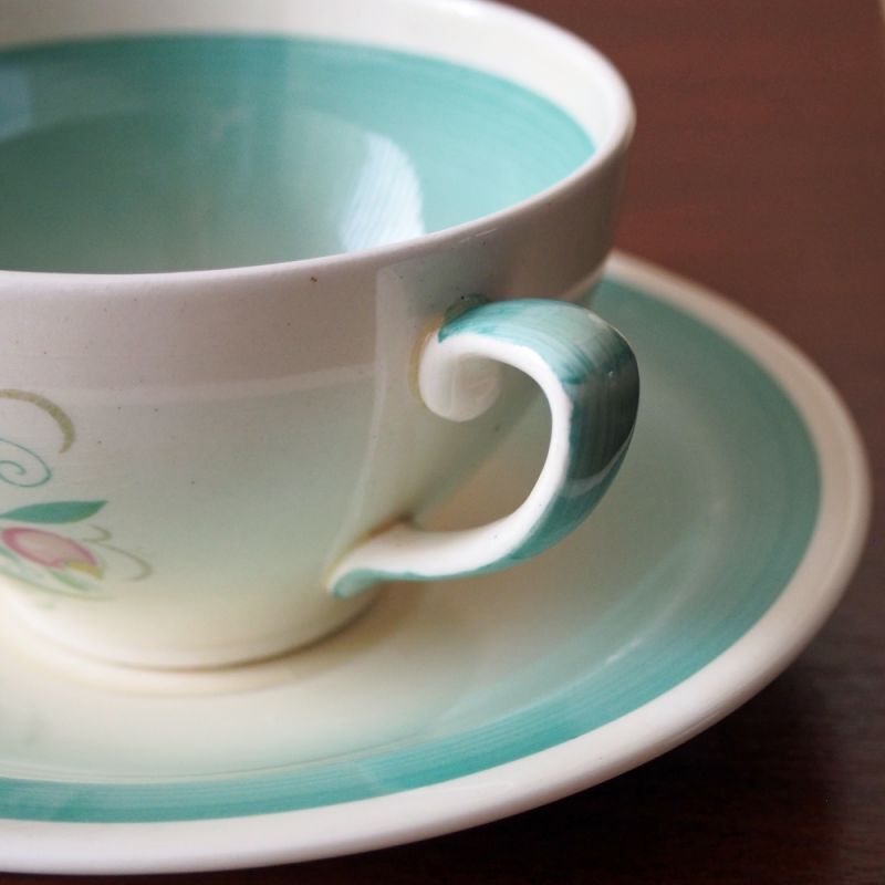 スージークーパー カップ＆ソーサー 【ドレスデンスプレイ/ グリーン