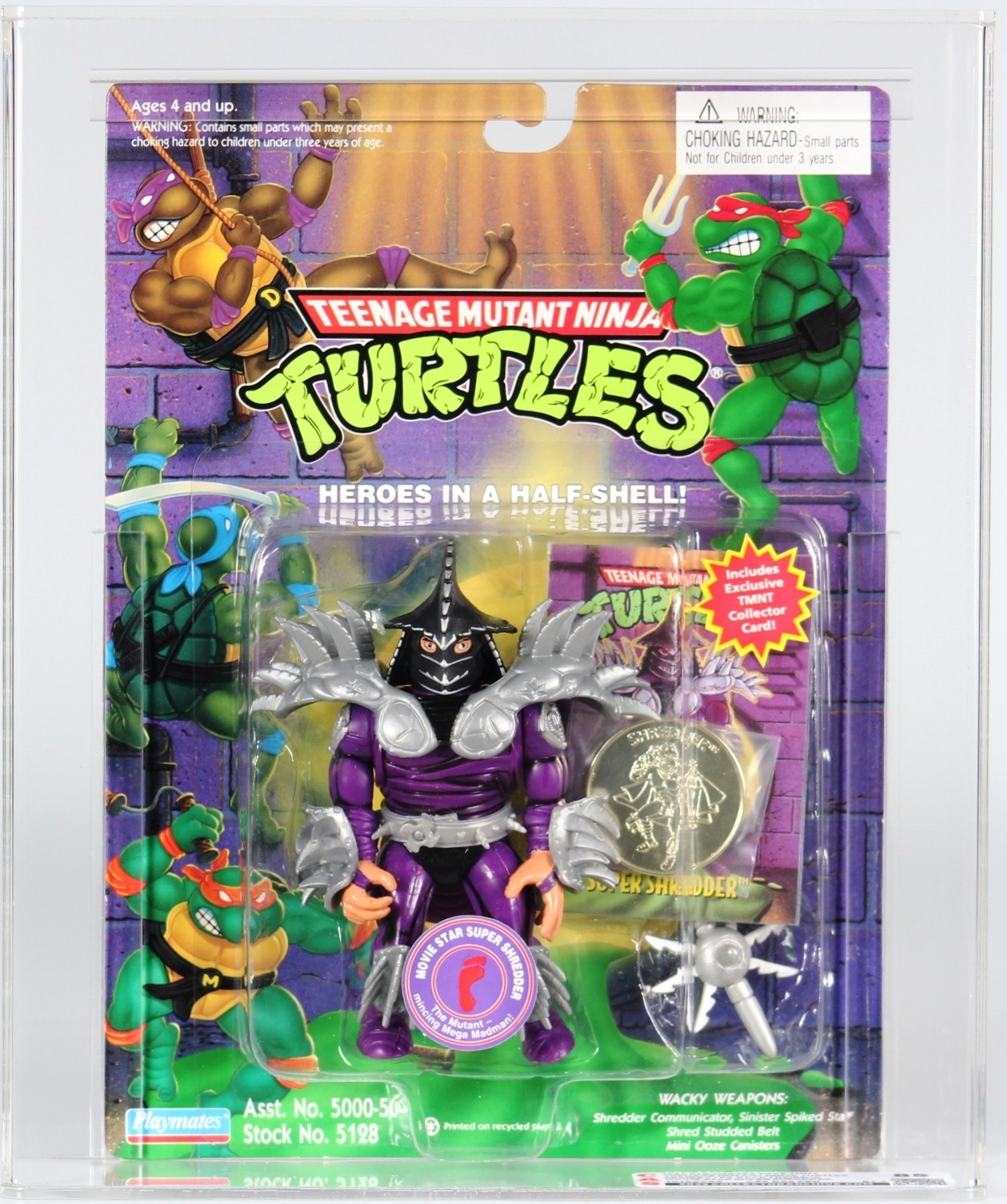 1994 Playmates Teenage Mutant Ninja Turtles Carded Action Figure