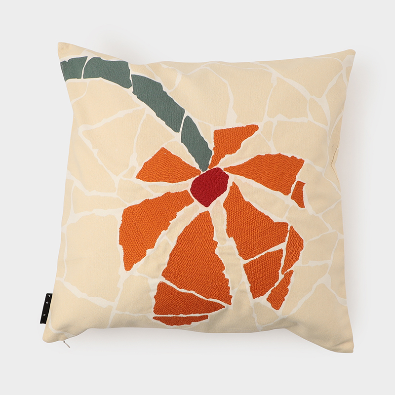 TCS チャーリーシェパード モザイク クッションカバー 50×50 ブルー