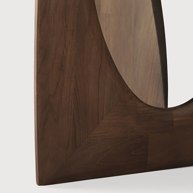 ETHNICRAFT（エスニクラフト）チーク ジオメトリック ブラウン サイド