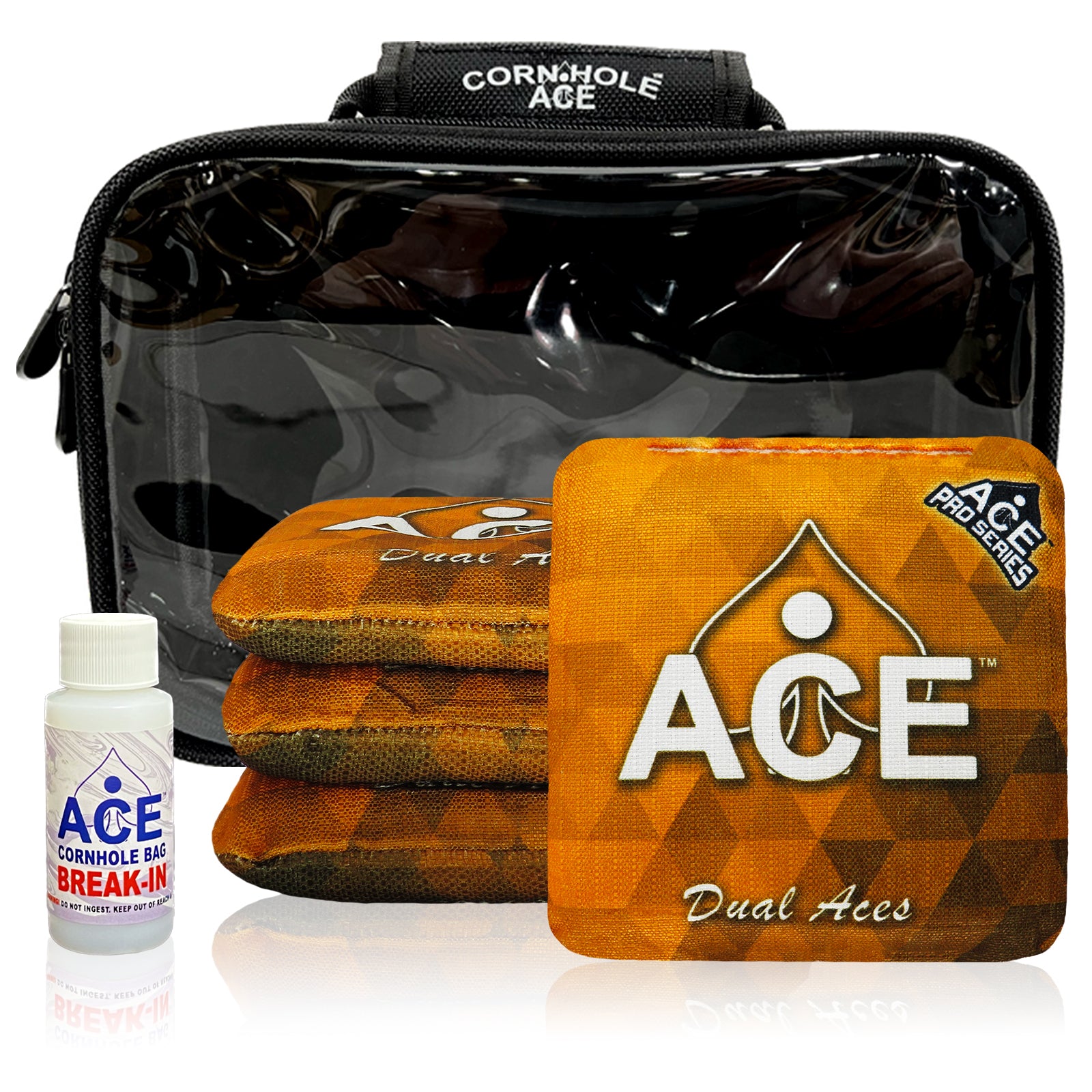 Dual Aces - Orange - ACE Pro Bag Kit: 4 Pro Bags + Break-In Kit +