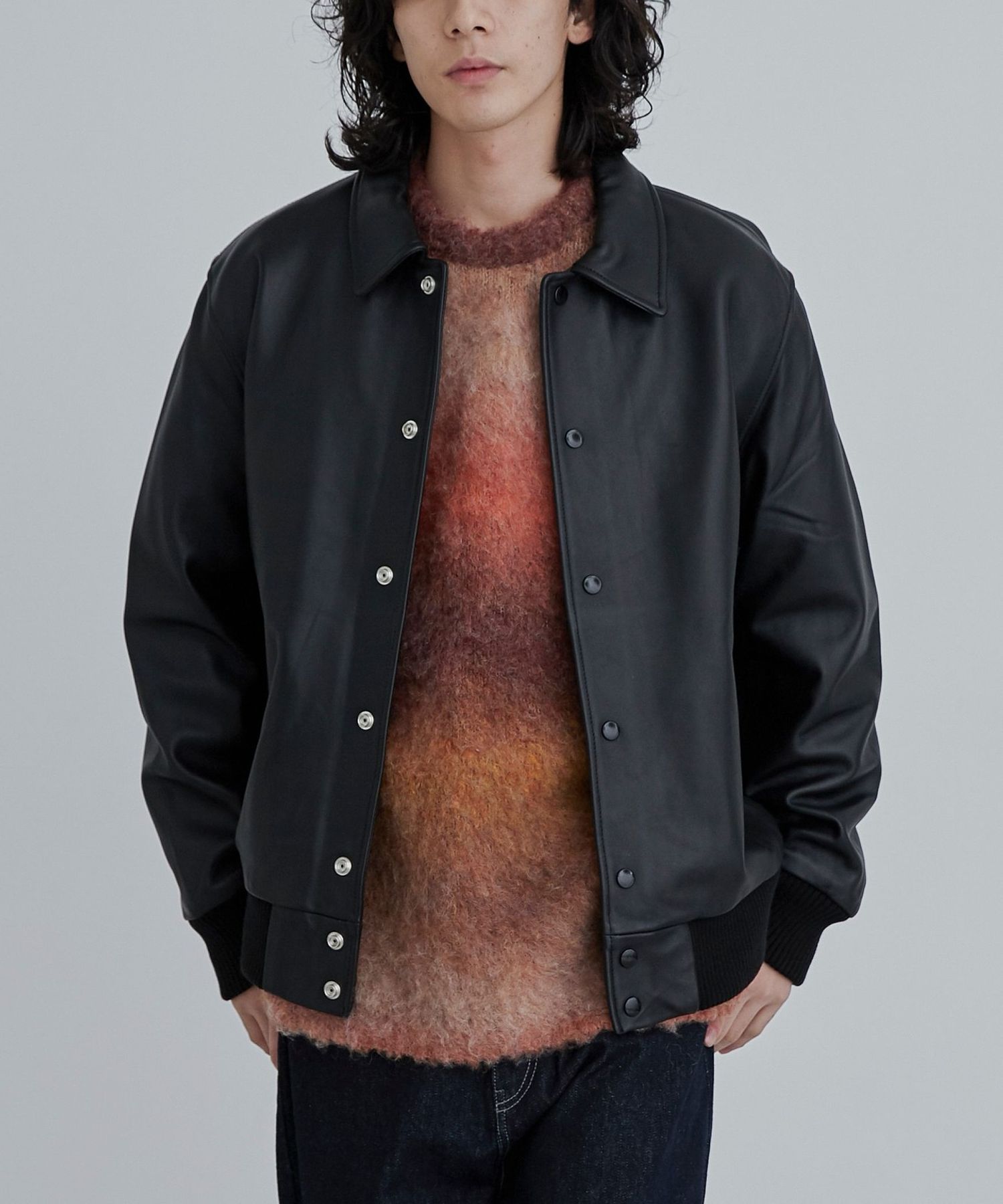 SKOOKUM×coen別注バイロンカラーレザージャケット（WEB限定サイズ）