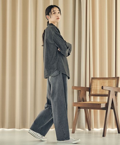 2WAYデニムブラウス
