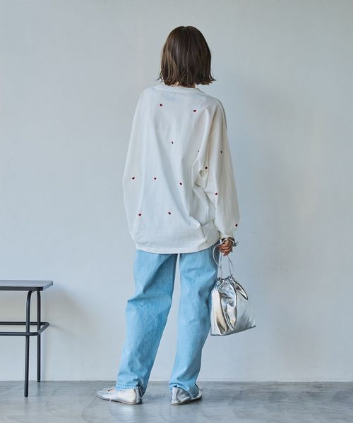 SunnySports別注ハートチビ刺繍ロングスリーブTシャツ