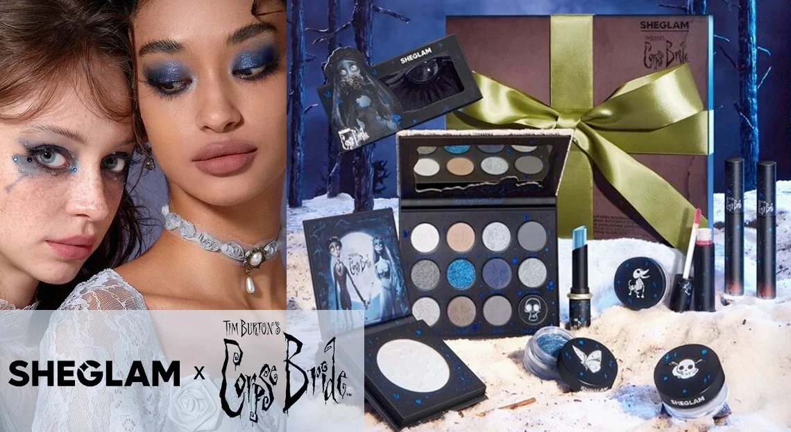 SHEINのコスメSHEGLAMと「ティム・バートンのコープスブライド」が