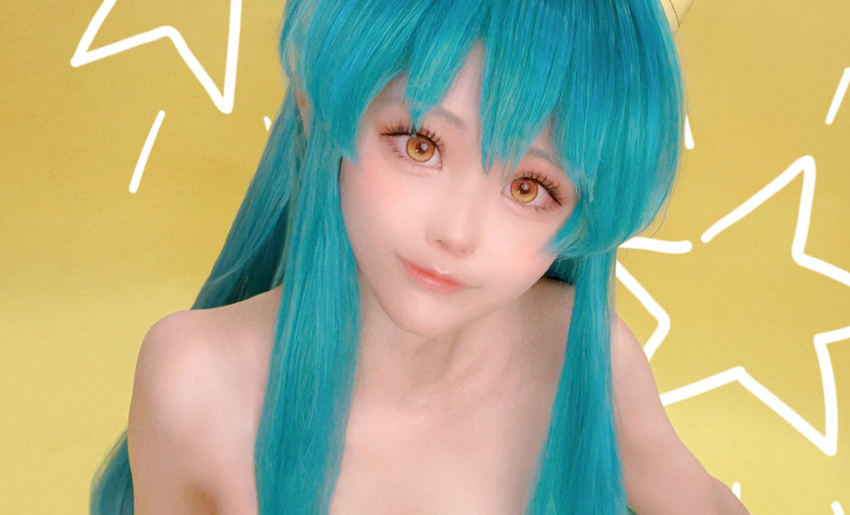 コスプレイヤー毎眠かのん『うる星やつら』ラム、前髪と横髪、頭の凹み