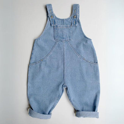 THE SIMPLE FOLK】The Oversized Denim Dungaree light denim