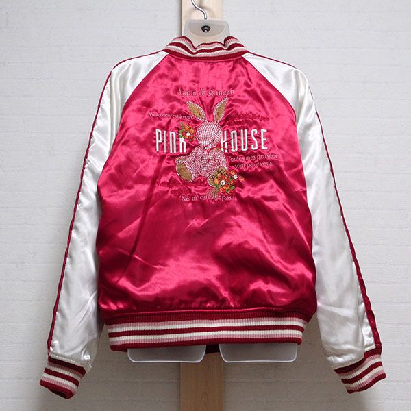 赤ギンガムうさぎ刺繍リバーシブルスカジャン - ピンクハウス通販