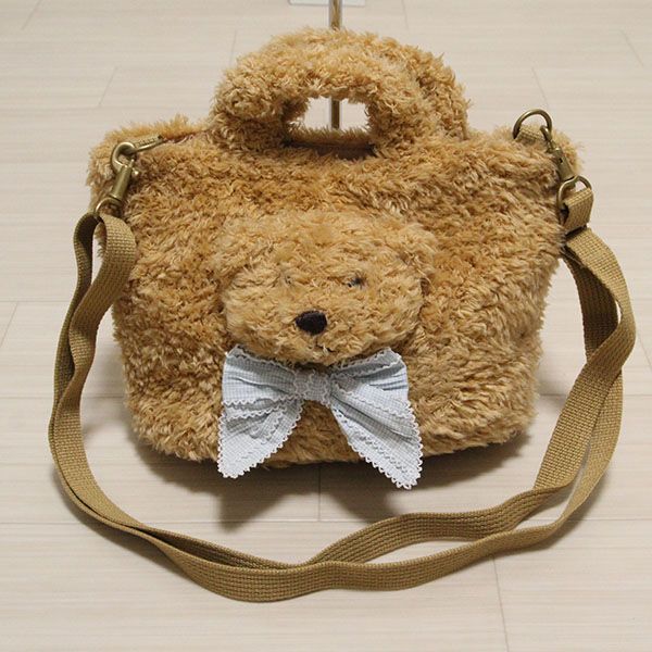 ベージュ顔くまモチーフファーバッグ - ピンクハウス通販｜リサイクル