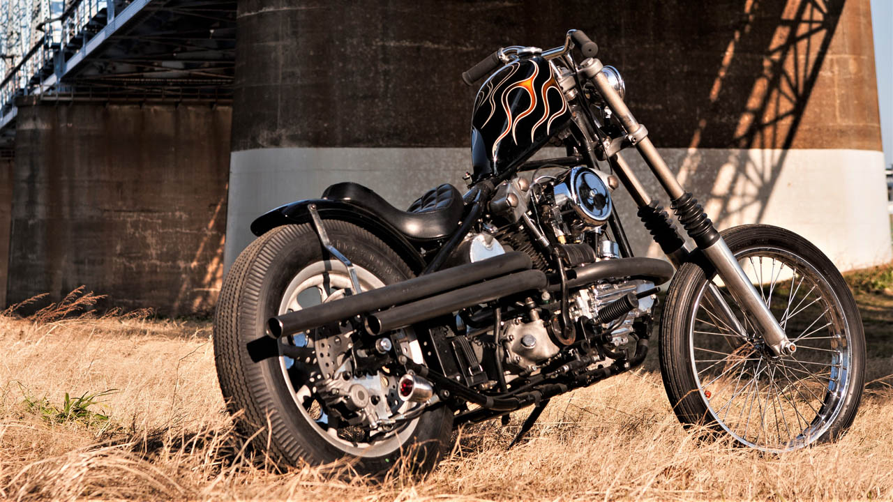 スポーツスター エキパイ 独立 ショベル パン ナックル アイアン