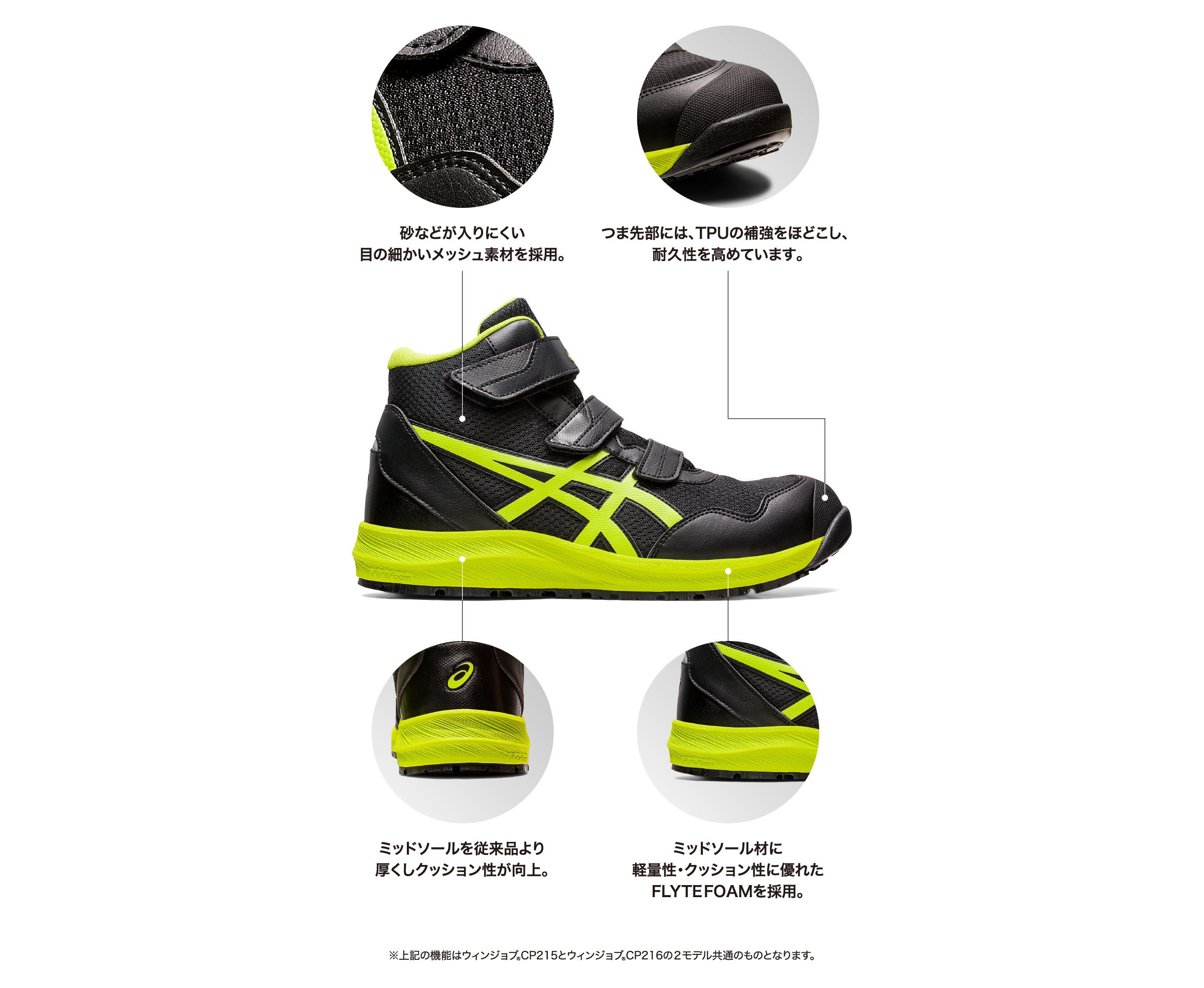 WINJOB®CP215 & WINJOB®CP216｜安全靴 ワークシューズ｜ASICS