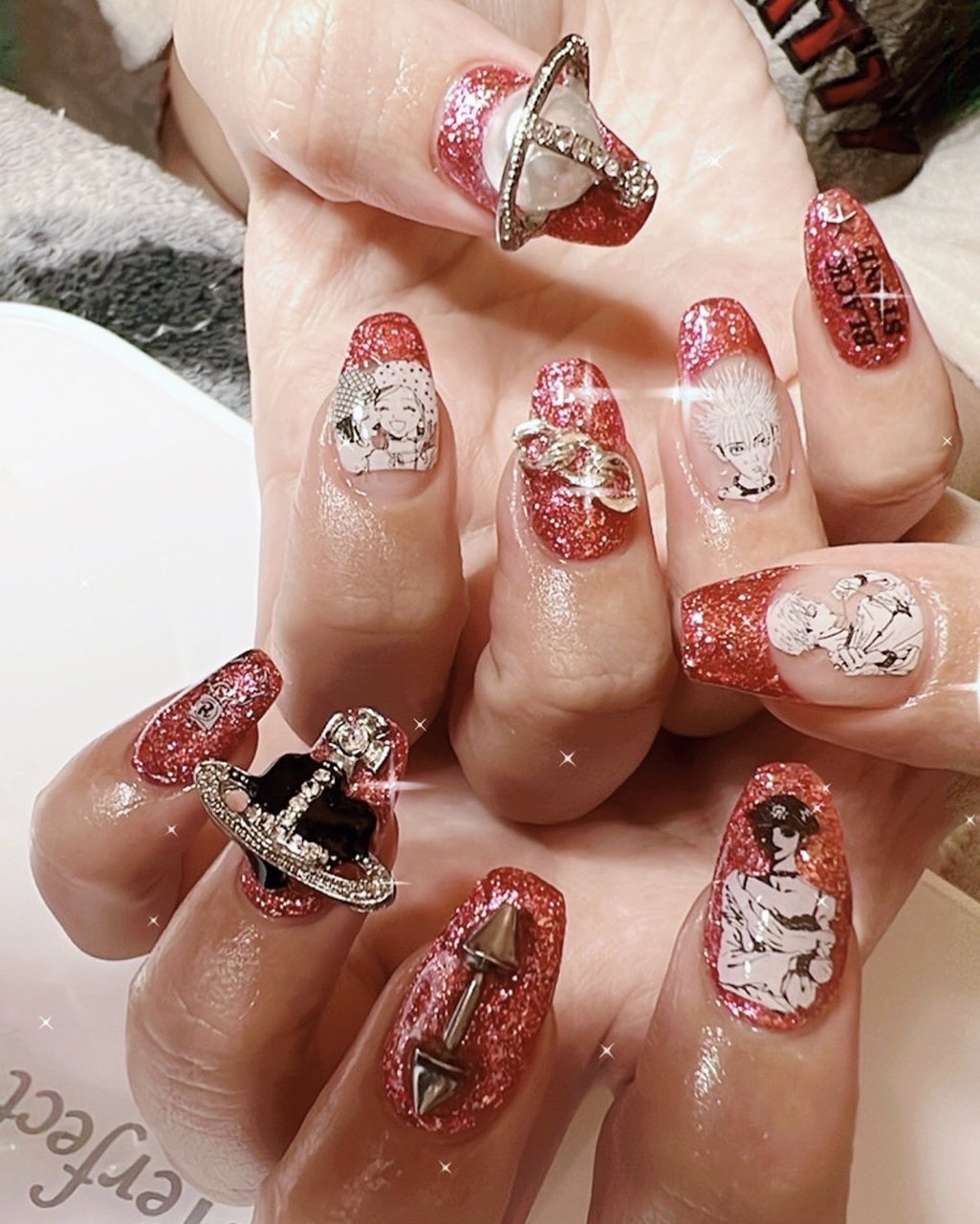 オールシーズン/ハンド/フレンチ/痛ネイル/ミディアム - #tjh1886の