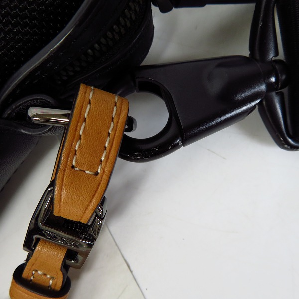 TUMI/トゥミ 2WAY レザー切り替え ヘルメットバッグ トート/ショルダー