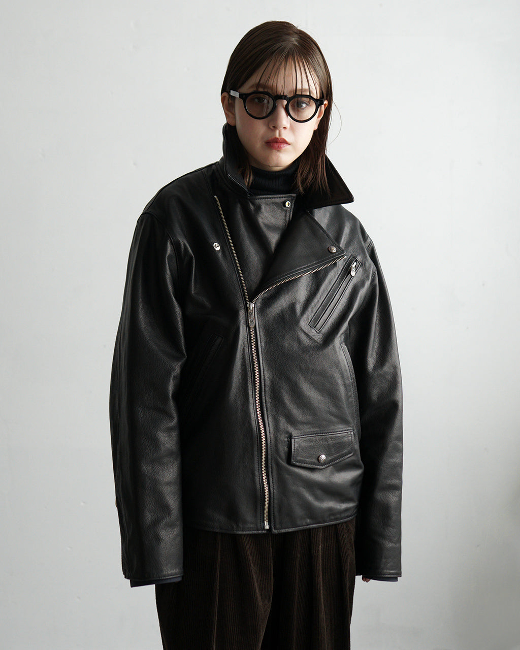 PORTER CLASSIC ピーシー レザー ライダース ジャケット ダブル PC