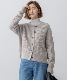 洗える】カシミヤブレンド ケーブルニットカーディガン / 23区