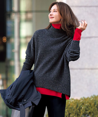 カシミヤブレンド ハイネック ラメニット / UNFILO | ファッション通販