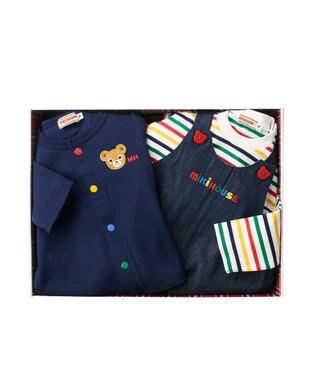 ミキハウス】 オーバーオールギフトセット【BOX付き】 / MIKI HOUSE