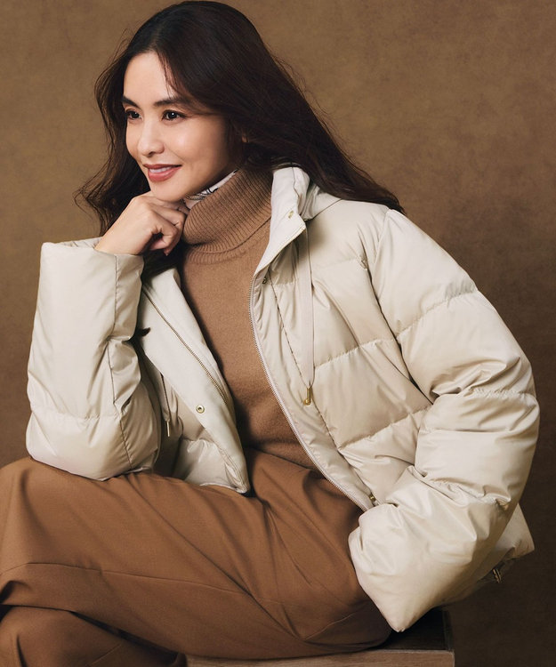 滝沢眞規子さん着用/VERY掲載】シレータフタ コンパクト ダウンコート