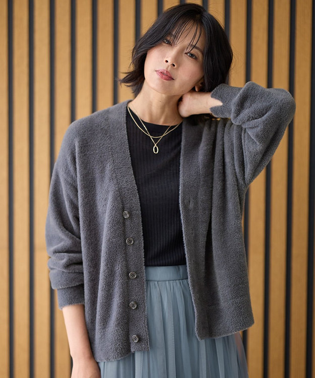 洗濯機可】フェザーニットカーディガン / ANY | ファッション通販