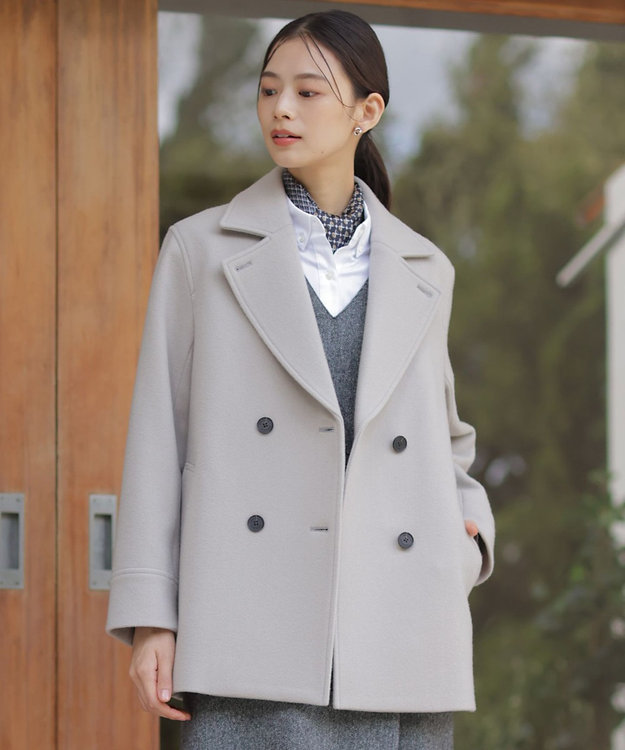 Jackal 140sソフトメルトン Pコート / J.PRESS LADIES | ファッション