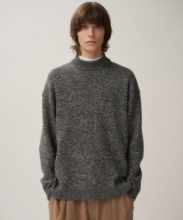 BABY WOOL MOULINE | モックネックセーター - UNISEX / ATON