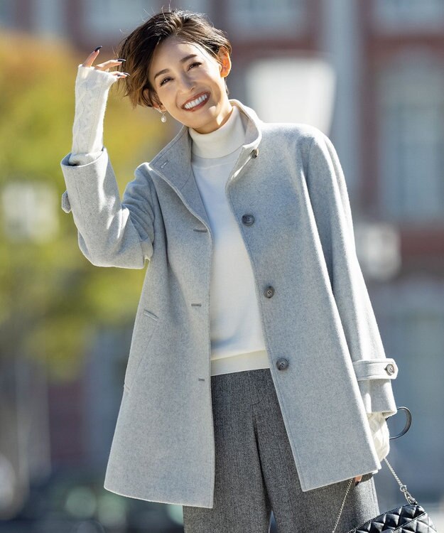 ショートビーバー スタンドカラー コート / J.PRESS LADIES