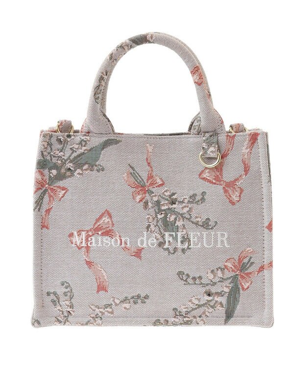 すずらん柄ゴブラン2Wayスクエアトート / Maison de FLEUR