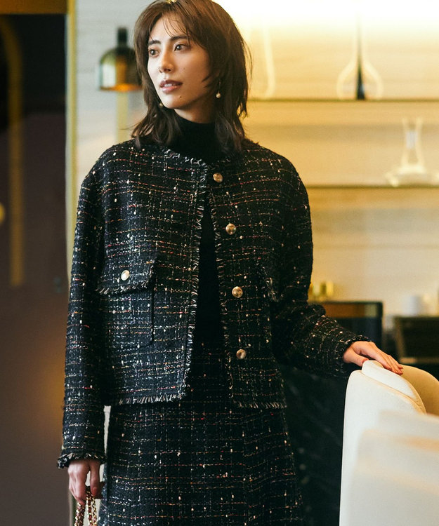 GIOLICA カラーミックスツイード ジャケット / 23区 L | ファッション