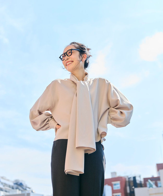 洗濯機可】ビックリボンパウダリーブラウス / #Newans | ファッション