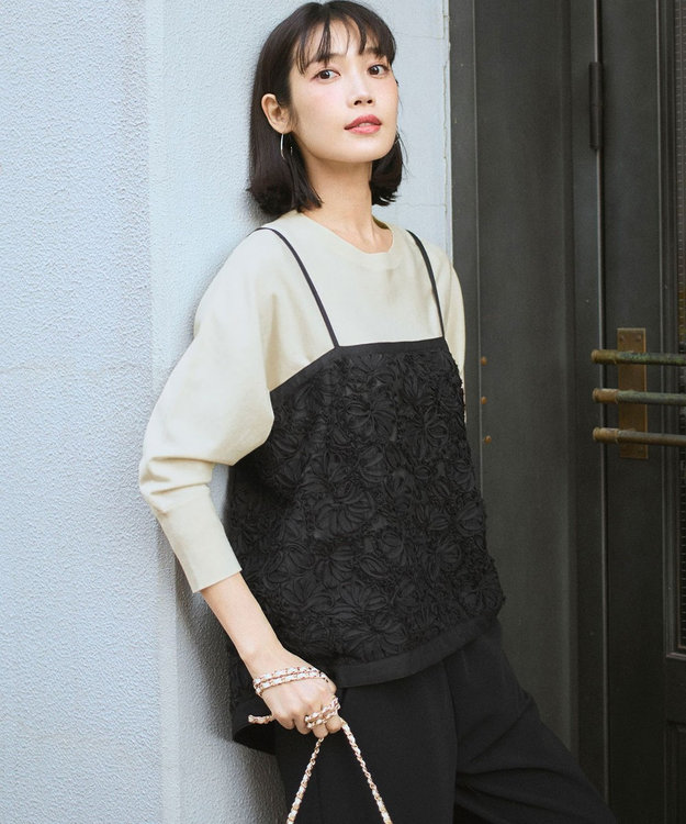 リボンエンブロイダリー キャミソール / 23区 | ファッション通販