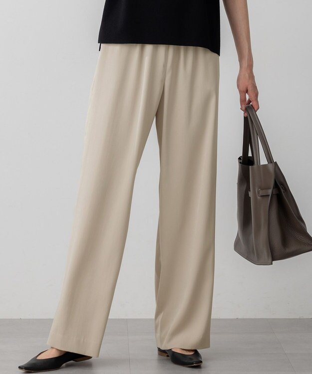 見上愛さん着用/Oggi10月号掲載/洗える】スエーディーサテン ワイド