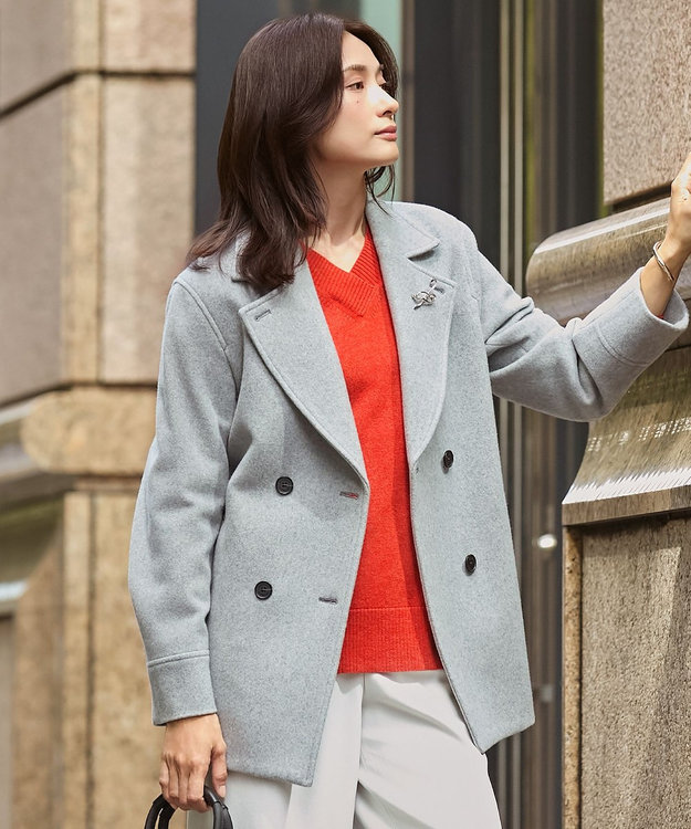 Jackal 140sソフトメルトン Pコート / J.PRESS LADIES | ファッション