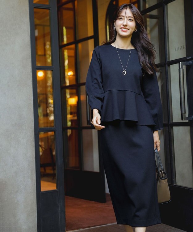 WEB・一部店舗限定】カットジャカードペプラム セットアップ / ANY SIS