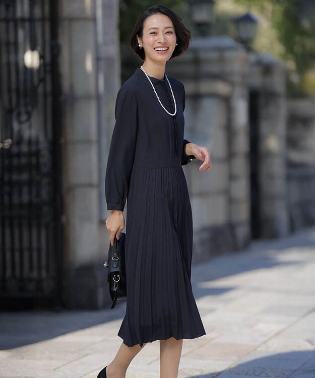 ノルディス2wayジョーゼット プリーツ ワンピース / J.PRESS LADIES