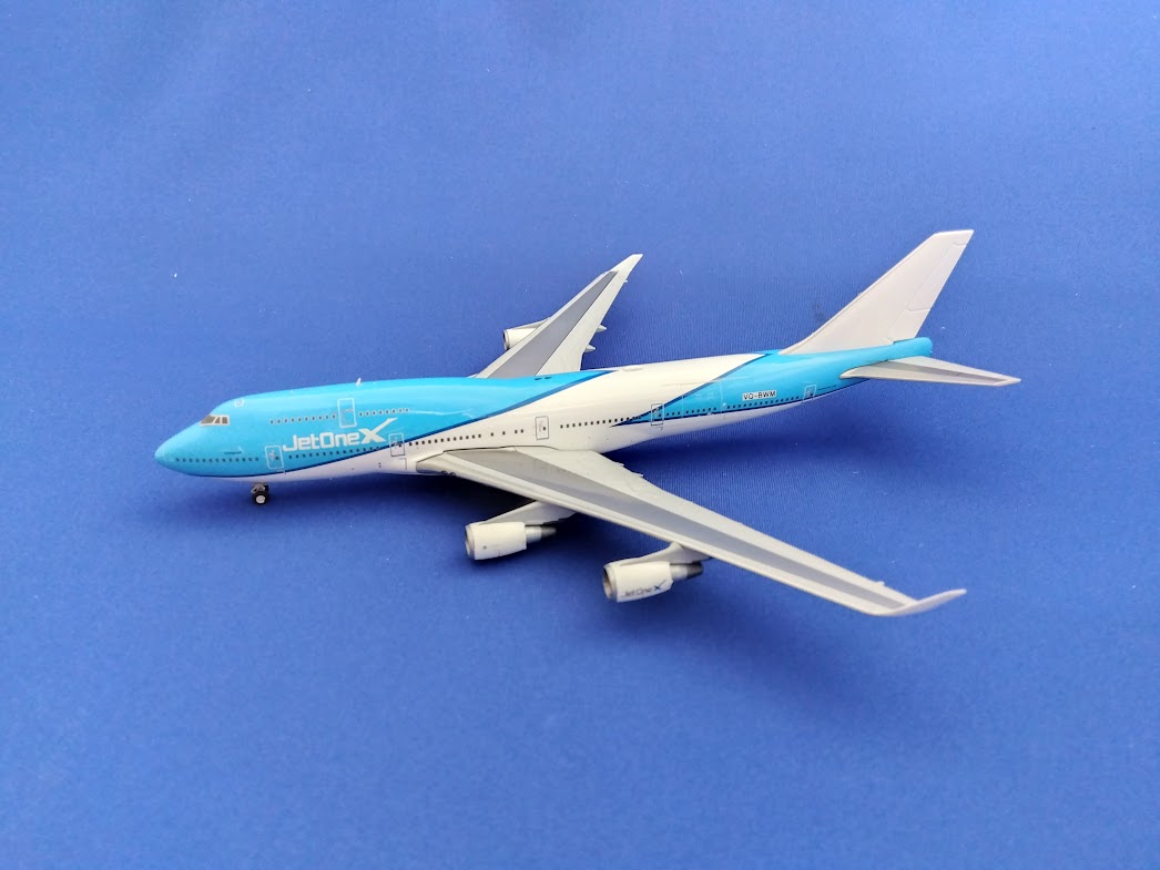 LH4284 JCWING JetOneX / ジェットワンX B747-400 VQ-BWM 1:400