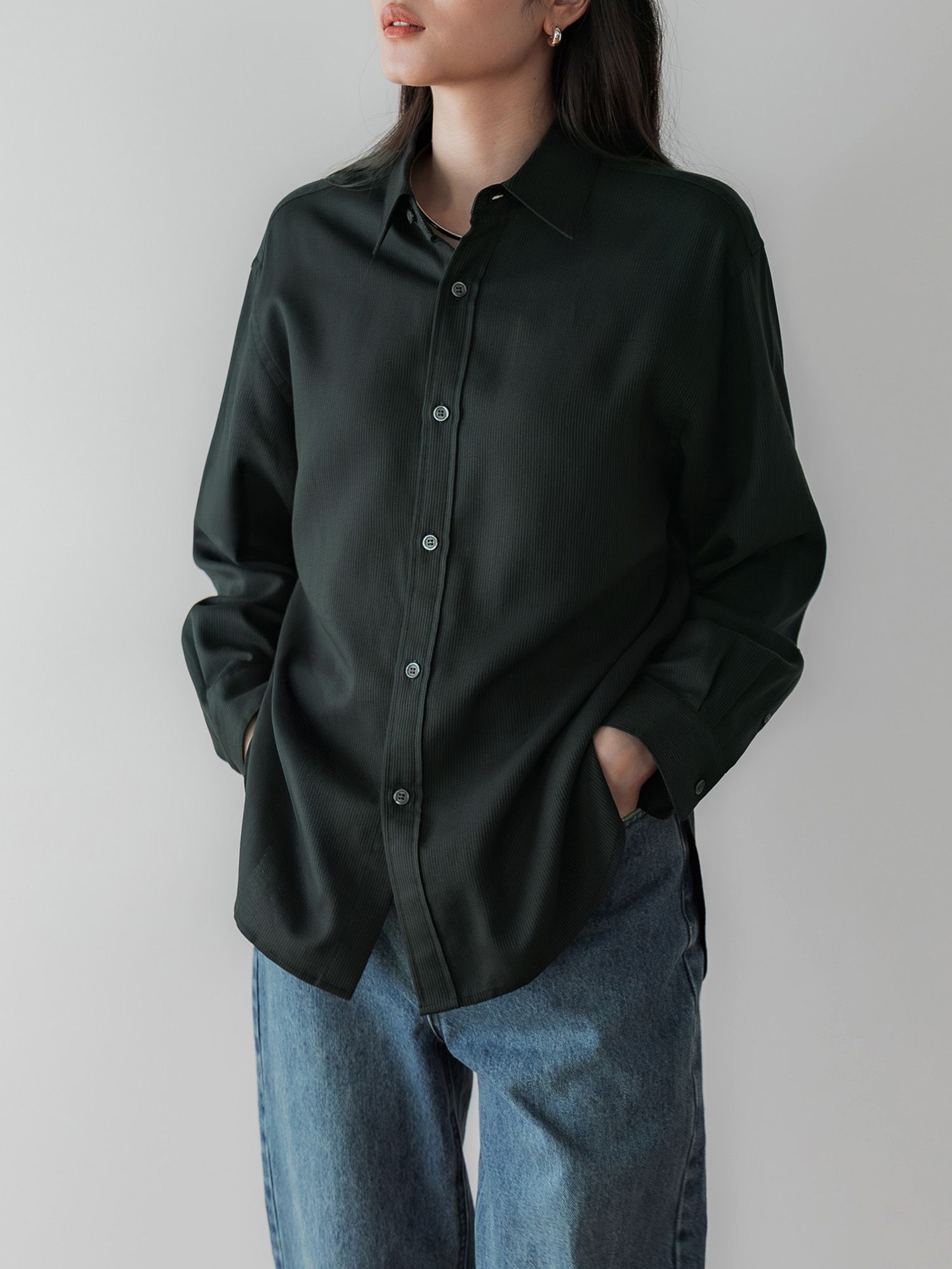 crewre online store / テンセルコットンピケミニマルシャツ