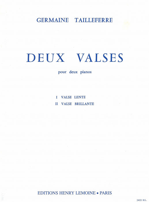 2 Valses (2P4H) - 2つのワルツ(2台4手) - タイユフェール — 楽譜専門