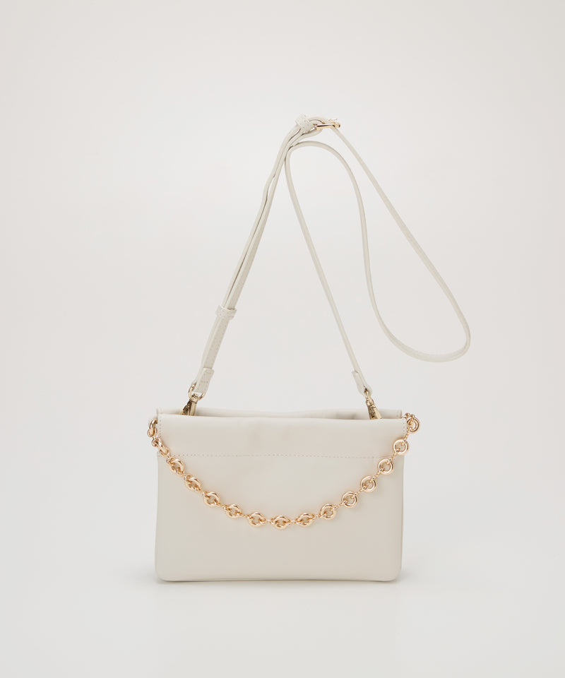 スムース レザー チェーン付き スワローマチ ミニ ショルダー バッグ