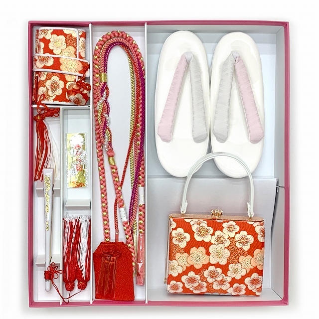 式部浪漫 七五三 結び帯 箱せこセット 7歳 女の子 作り帯 筥迫(はこ