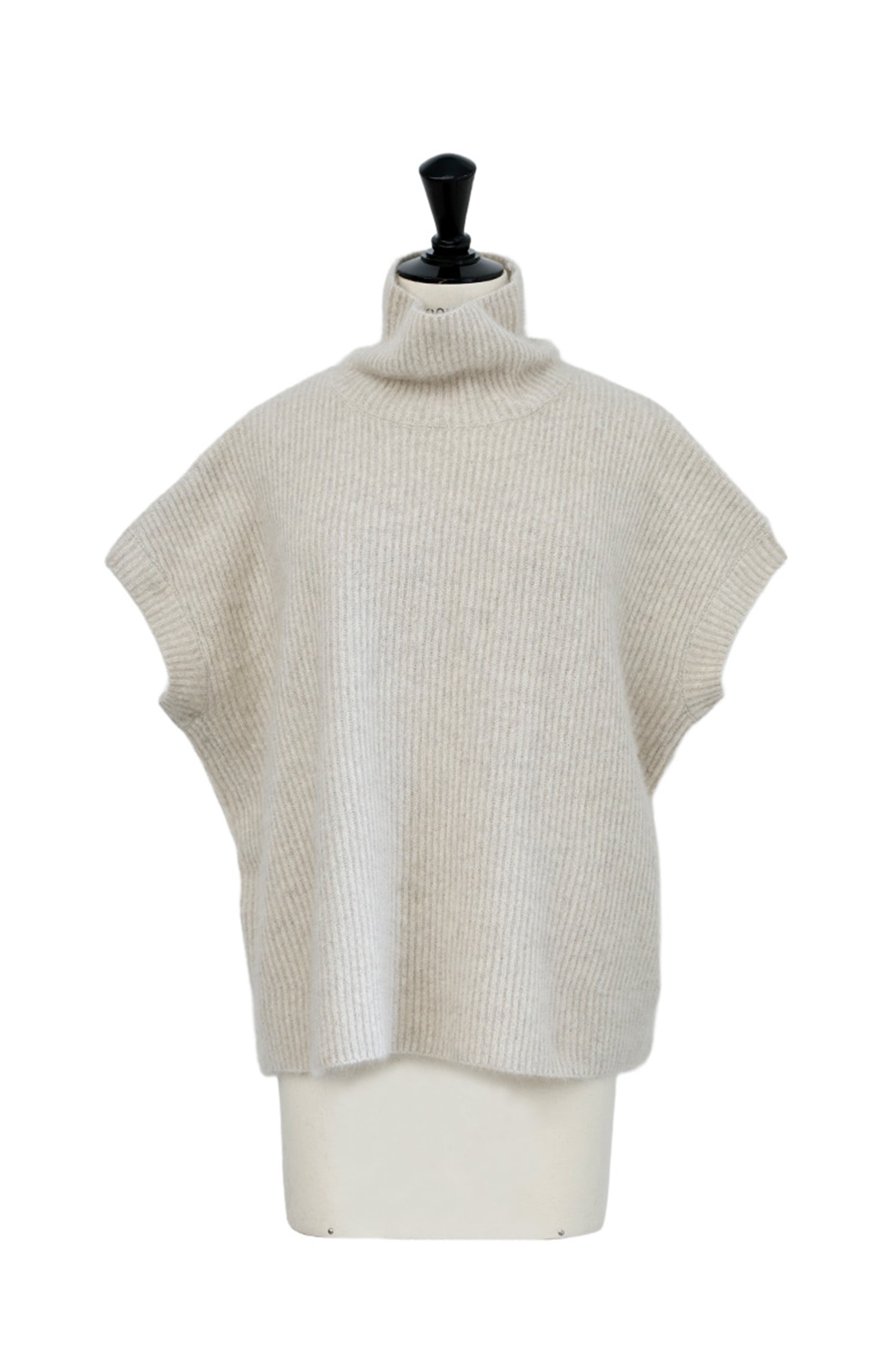 25AW Raccoon-fox turtleneck pullover with half sleeves /CT25326