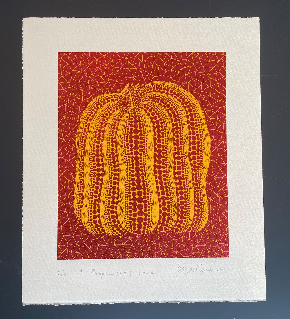 プライベートセール》草間彌生 代表的な絵柄かぼちゃ、人気の赤にラメ