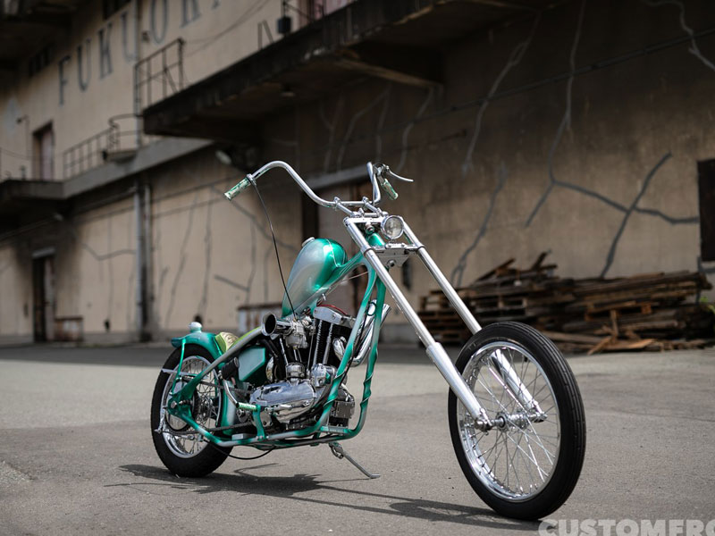 CYCLESICKのハーレーのアイアンスポーツXLHのロングフォークチョッパー