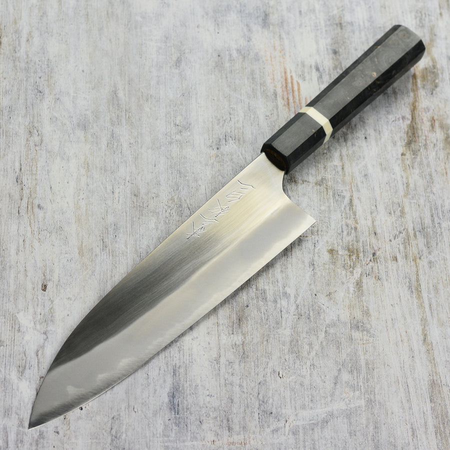 Mazaki Hon-Sanmai Shirogami #2 Migaki Gyuto 210mm (8.25