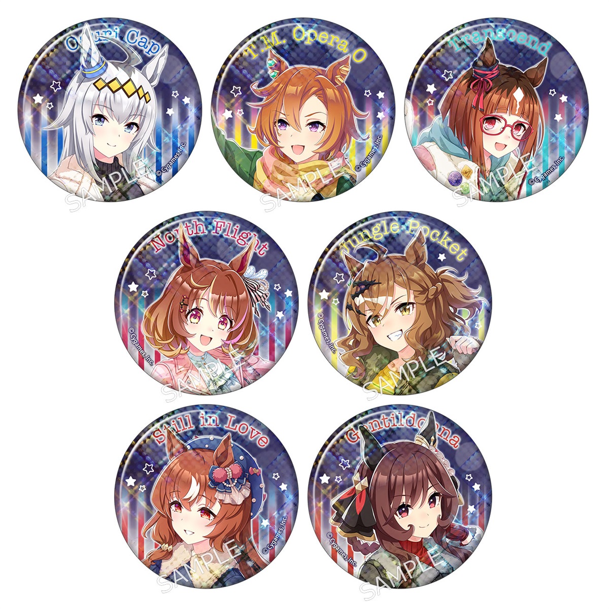 ウマ娘 ジェンティルドンナ 東京メガイルミコラボ缶バッジ30個 ウマ娘