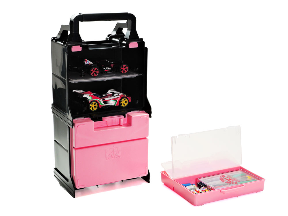 タミヤ ミニ四駆ステーション限定 ミニ四駆 ポータブルピット (ピンク